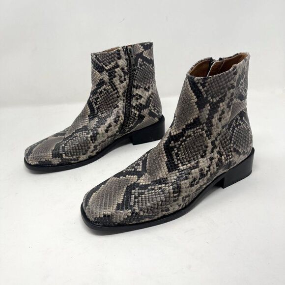 Frye River Snake Zip Booties Black Size 6.5 - Picture 4 of 7